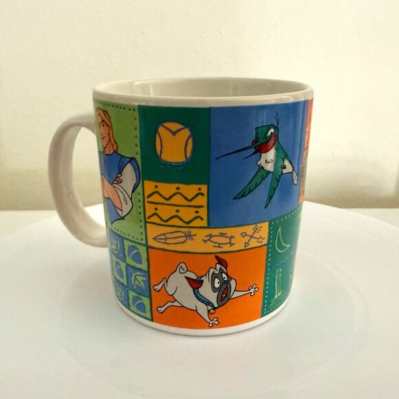 Disney Pocahontas Ceramic Mug 12 Oz Colorful Characters Design Collectible - Picture 4 of 10